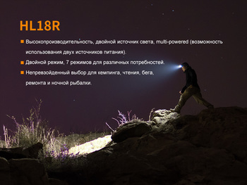 Фото Фонарь налобный Fenix HL18R черный