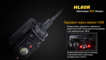 Фото Фонарь налобный Fenix HL60R Cree XM-L2 U2 Neutral White LED