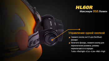 Фото Фонарь налобный Fenix HL60R Cree XM-L2 U2 Neutral White LED
