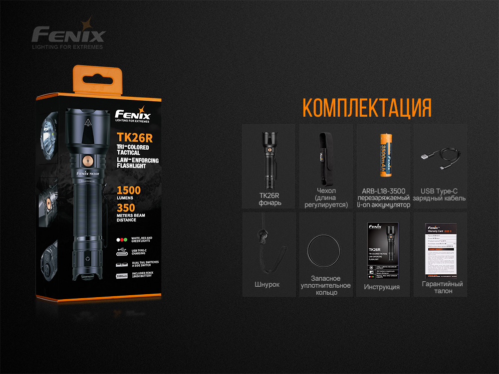 Фонарь ручной Fenix TK26R - фото 19