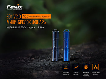 Фото Налобный фонарь Fenix HM65R + фонарь ручной Fenix E01 V2.0 в подарок
