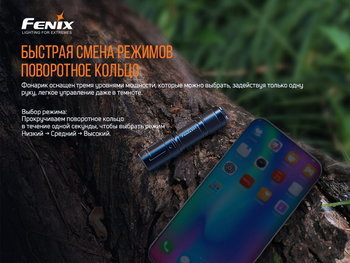 Фото Налобный фонарь Fenix HM65R + фонарь ручной Fenix E01 V2.0 в подарок