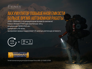 Фото Фонарь ручной Fenix PD36R+фонарь ручной Fenix E01 V2.0 в подарок