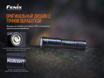 Фото Фонарь ручной Fenix E01 V2.0 голубой