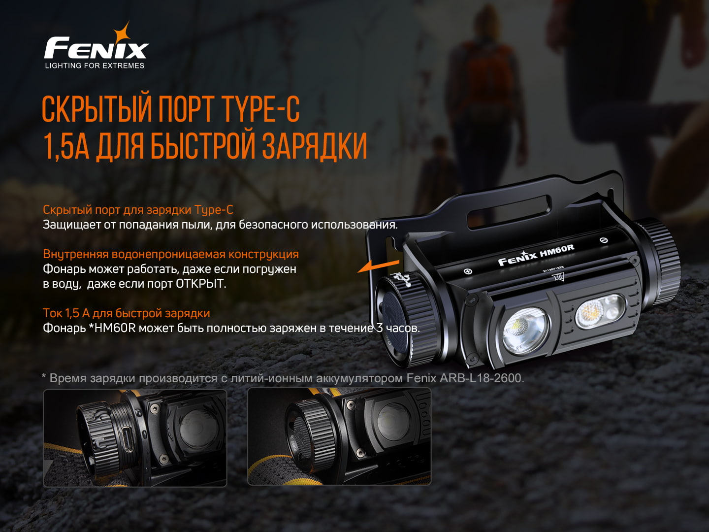 Фонарь налобный Fenix HM60R - фото 11