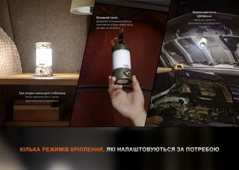 Фото Фонарь кемпинговый Fenix CL26R Pro, серый камуфляж
