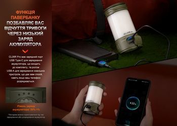 Фото Фонарь кемпинговый Fenix CL26R Pro, серый камуфляж