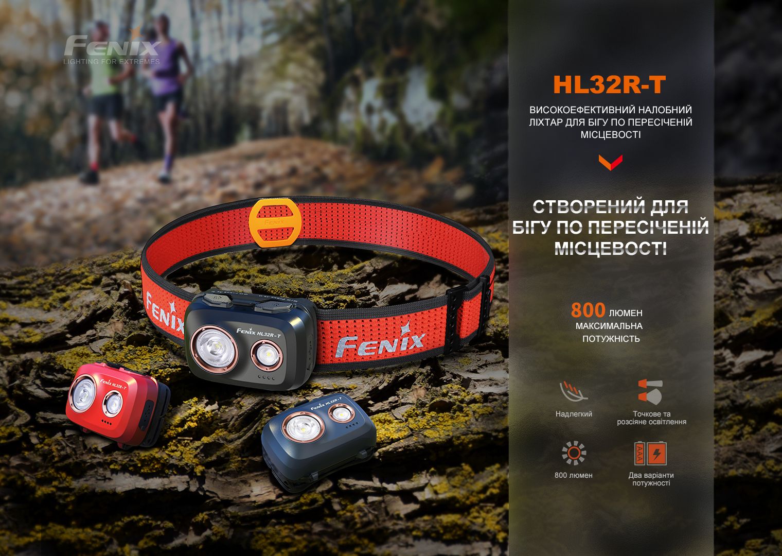 Фонарь налобный Fenix HL32R-T красный - фото 17