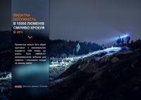 Фонарь налобный для бега Fenix HM65R-DT, лиловый - фото 19