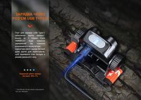Фонарь налобный для бега Fenix HM65R-DT, лиловый - фото 8