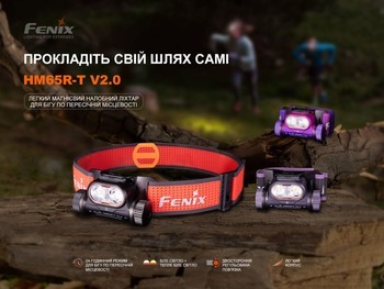 Фото Фонарь налобный Fenix ​​HM65R-T V2.0 Черный HM65RTV20BK 1600 Лм