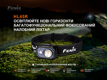 Фото Фонарь налобный Fenix ​​HL45R LED с бесконтактным датчиком HL45RLED 1000 Лм