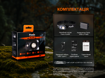 Фото Фонарь налобный Fenix ​​HL45R LED с бесконтактным датчиком HL45RLED 1000 Лм
